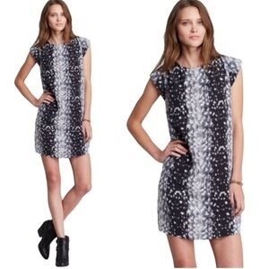 JOIE Silk Weaver Shift Dress in Caviar